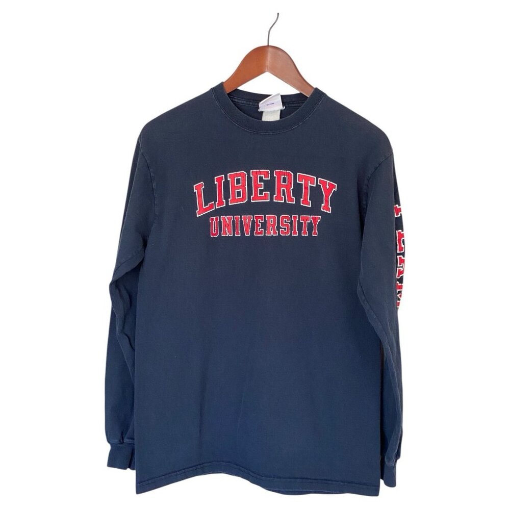 Liberty Flames Blue L/S T-Shirt Men's Size M Champion NCAA